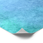  Emerson Happiness Inspirerend Quote Blue Poster (Hoek)