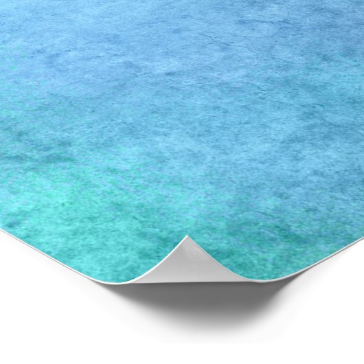  Emerson Happiness Inspirerend Quote Blue Poster (Hoek)