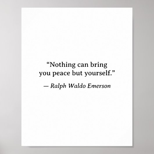 Emerson Inspirational Peace Wall Art Poster (Voorkant)