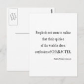  Emerson Inspirerend Character Quote Briefkaart (Voorkant / Achterkant)