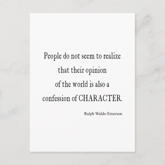  Emerson Inspirerend Character Quote Briefkaart (Voorkant)
