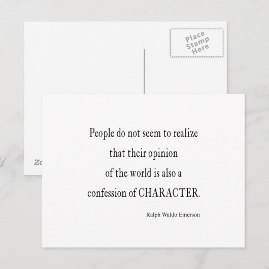  Emerson Inspirerend Character Quote Briefkaart (Voorkant / Achterkant)