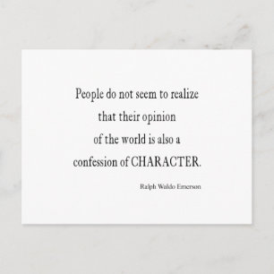 Emerson Inspirerend Character Quote Briefkaart