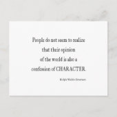  Emerson Inspirerend Character Quote Briefkaart (Voorkant)