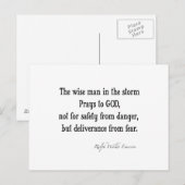  Emerson Inspirerend Courage Quote Briefkaart (Voorkant / Achterkant)