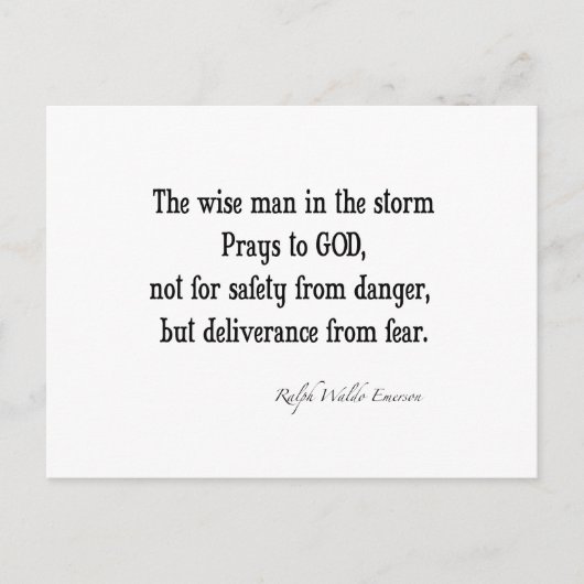  Emerson Inspirerend Courage Quote Briefkaart (Voorkant)