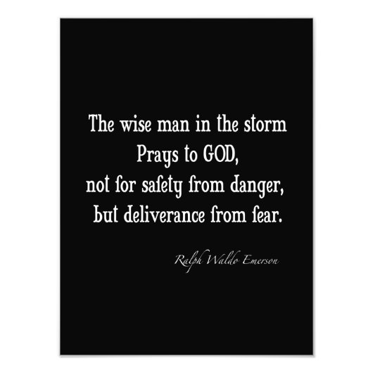 Emerson Inspirerend Courage Quote Foto Afdruk (Voorkant)