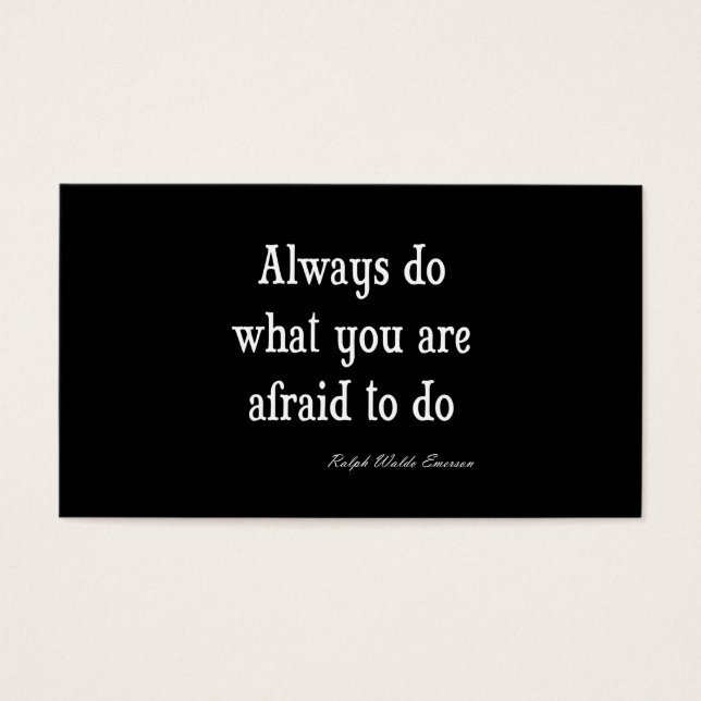  Emerson Inspirerend Courage Quote Visitekaartjes (Voorkant)