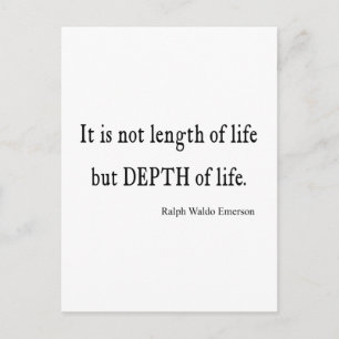 Emerson Inspirerend Diepte van het Leven Citaat Briefkaart