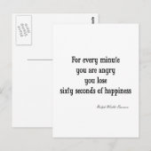  Emerson Inspirerend Geluk Citaat Briefkaart (Voorkant / Achterkant)