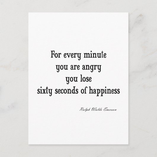  Emerson Inspirerend Geluk Citaat Briefkaart (Voorkant)