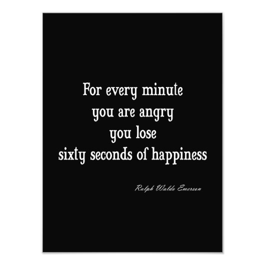  Emerson Inspirerend Geluk Citaat Foto Afdruk (Voorkant)