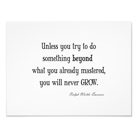  Emerson Inspirerend Groei Mastery Quote Foto Afdruk (Voorkant)