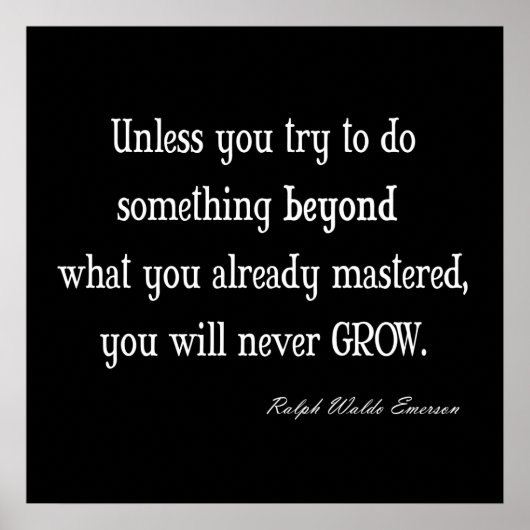  Emerson Inspirerend Groei Mastery Quote Poster (Voorkant)
