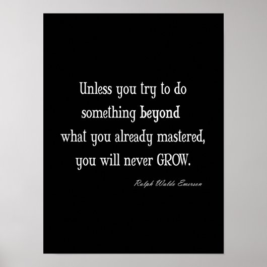  Emerson Inspirerend Groei Mastery Quote Poster (Voorkant)