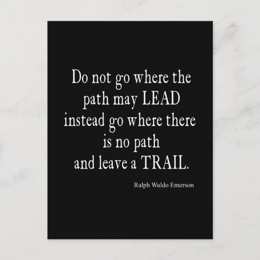  Emerson Inspirerend Leadership Quote Briefkaart (Voorkant)