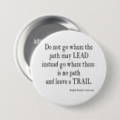  Emerson Inspirerend Leadership Quote Ronde Button 7,6 Cm (Voorkant /achterkant)