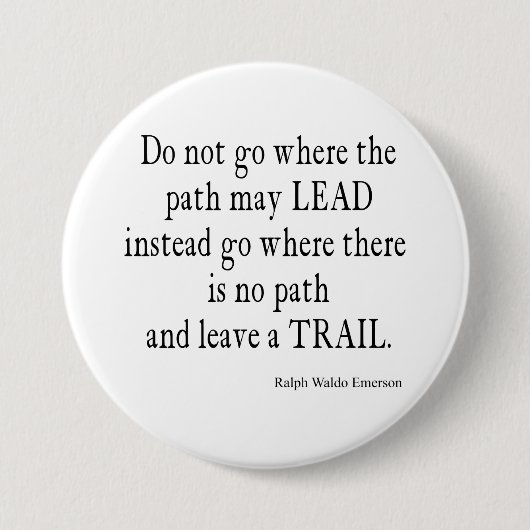  Emerson Inspirerend Leadership Quote Ronde Button 7,6 Cm (Voorkant)