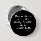 Emerson Inspirerend Leadership Quote Ronde Button 7,6 Cm (Voorkant /achterkant)