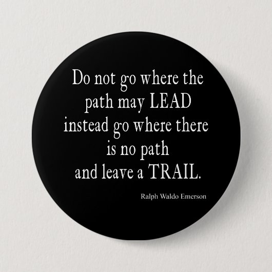 Emerson Inspirerend Leadership Quote Ronde Button 7,6 Cm (Voorkant)