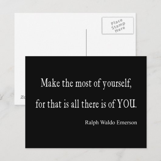 Emerson Inspirerend Quote - Briefkaart (Voorkant / Achterkant)