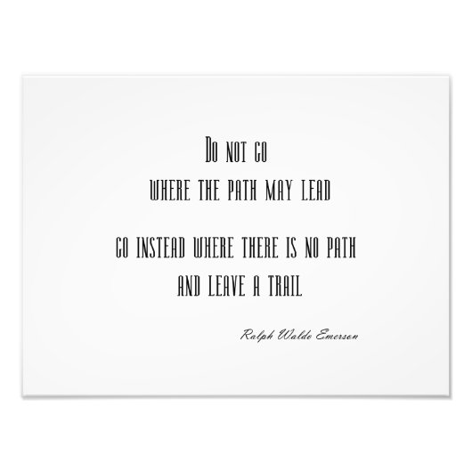  Emerson Inspirerend Quote  Foto Afdruk (Voorkant)