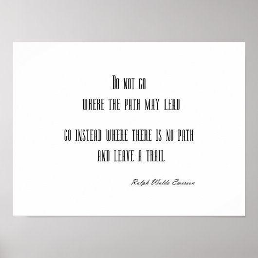 Emerson Inspirerend Quote Poster (Voorkant)