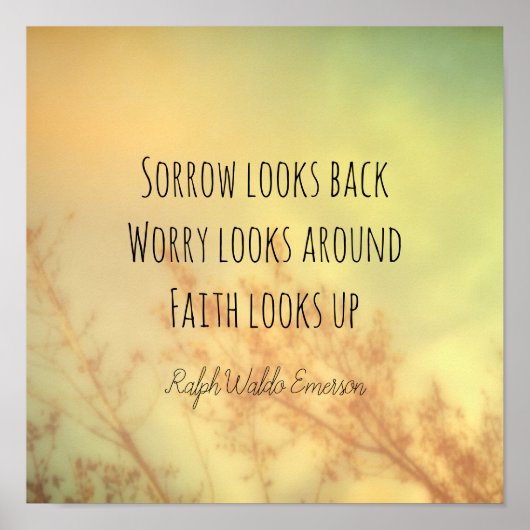 Emerson literary inspirerend quote natuur art poster (Voorkant)