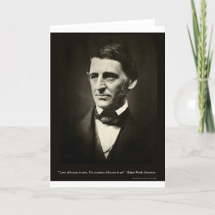 Emerson Love of Beauty is Taste Love Quote Gifts Kaart