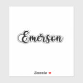Emerson Naam - Handgeschreven kalligrafie Sticker (Vel)