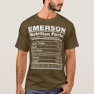 Emerson Nutrition FactsEmerson Name BirthdayPremiu T-shirt