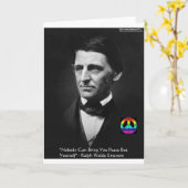 Emerson "Peace is within" Wisdom Quote Gifts & T-s Kaart (Gele Bloem)