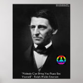 Emerson "Peace Yourself" Wisdom Quote Poster (Voorkant)