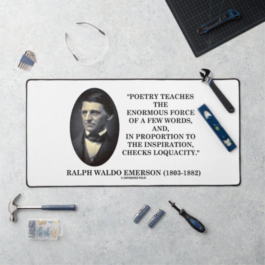 Emerson Poetry onderwijst enorme kracht weinige wo Bureaumat (Werkstation)