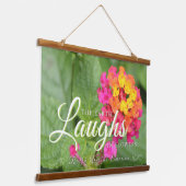 Emerson Prachtig Bloemen citaat Hangend Wandkleed (Gebogen)