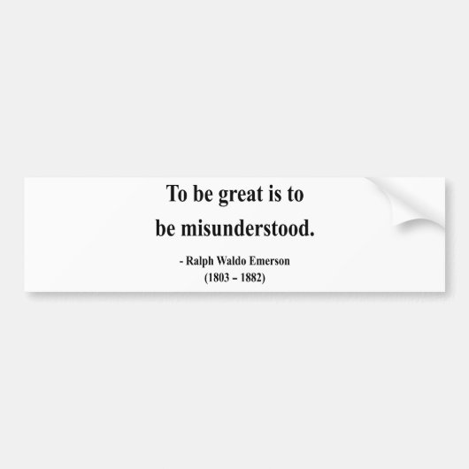 Emerson Quote 11a Bumpersticker (Voorkant)