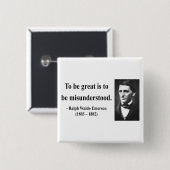 Emerson Quote 11b Vierkante Button 5,1 Cm (Voorkant /achterkant)