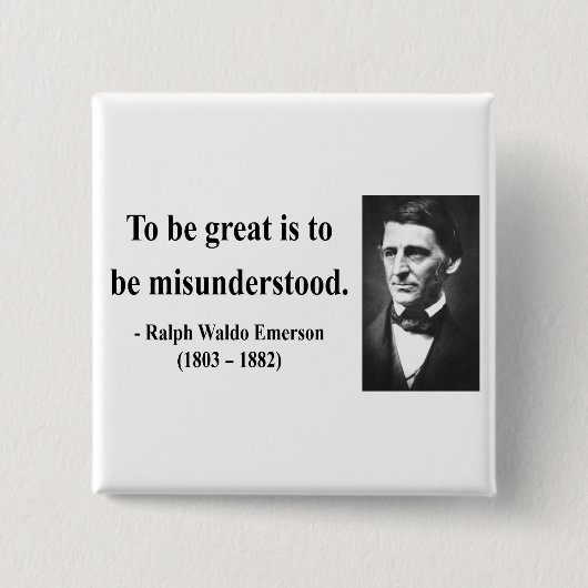 Emerson Quote 11b Vierkante Button 5,1 Cm (Voorkant)