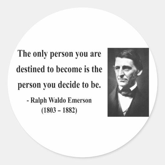 Emerson Quote 1b Ronde Sticker (Voorkant)