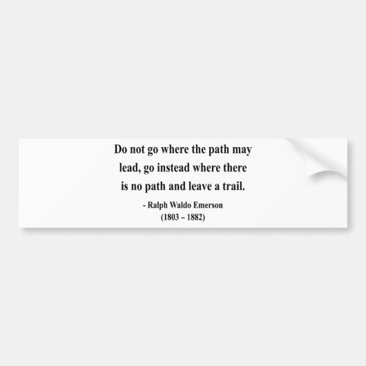 Emerson Quote 3a Bumpersticker (Voorkant)