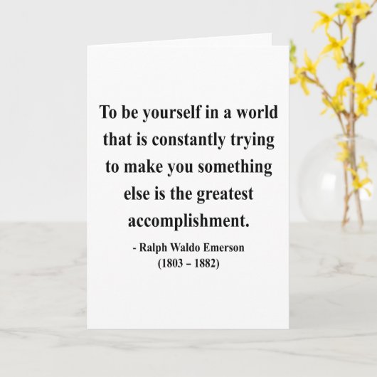 Emerson Quote 4a Kaart (Gele Bloem)