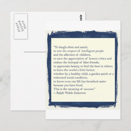 Emerson Quote Briefkaart (Voorkant / Achterkant)