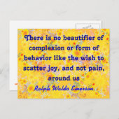 Emerson quote briefkaart (Voorkant / Achterkant)