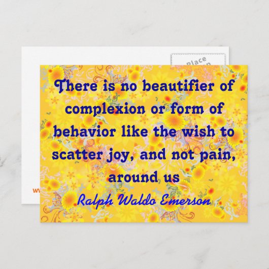 Emerson quote briefkaart (Voorkant / Achterkant)