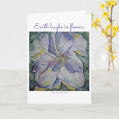 Emerson Quote Floral Waterverf Art Wenskaart Kaart (Gele Bloem)