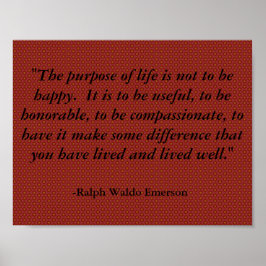 Emerson Quote on Life, Inspirerend Poster