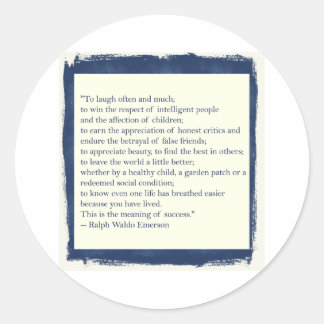Emerson Quote Ronde Sticker