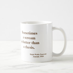 Emerson Scream Thesis Funny - afbeelding op keerzi Koffiemok
