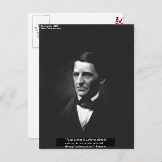 Emerson "Understanding" Peace Quote Gifts & Kaarte Briefkaart (Voorkant / Achterkant)