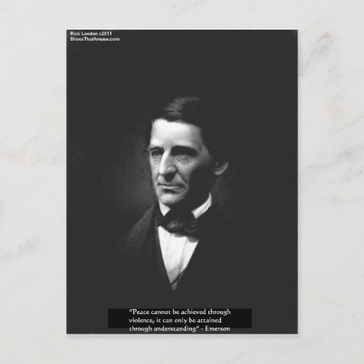 Emerson "Understanding" Peace Quote Gifts & Kaarte Briefkaart (Voorkant)